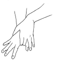 uvolnění a protažení oblasti palce