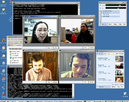 EuroCareCF videoconference screenshot.
