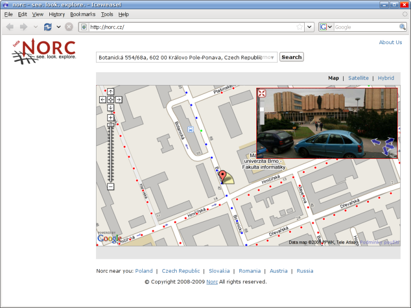 Norc - alternativa ke Google Street View pro Prahu a Brno